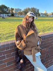 High-end Stand-up Collar Woolen Coat