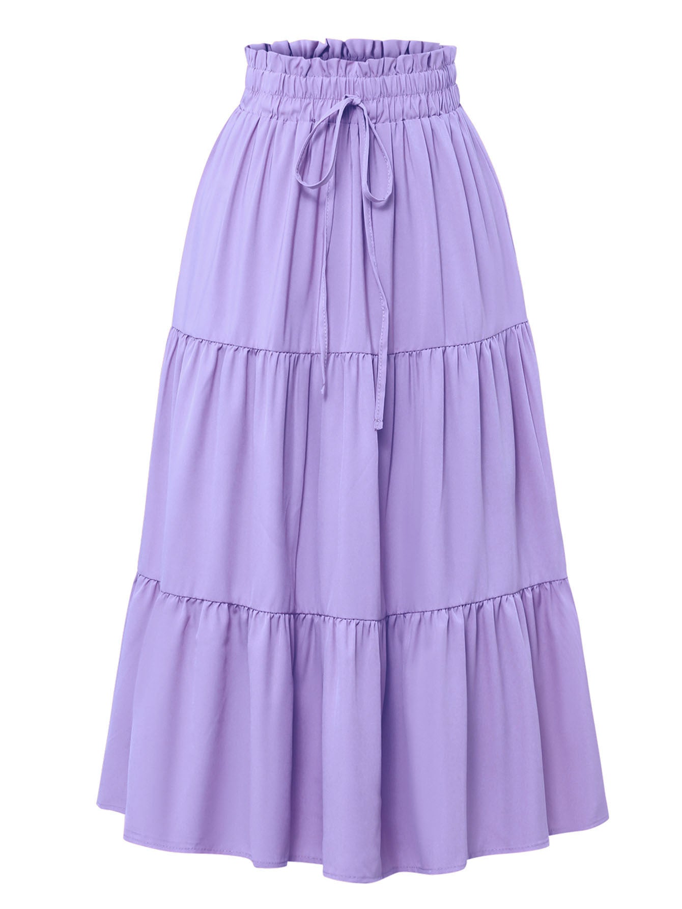 Floral Print Elastic Waist Maxi Skirt - fairypeony