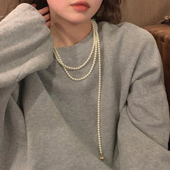 Irregular Long Pearl Necklace