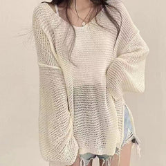 Vintage Thin Loose Long Sleeve Sweater