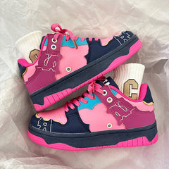 Skater Girl Patchwork Sneakers
