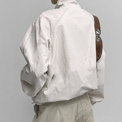 Gorpcore Seam Detail Splice Turtleneck Jacket - fairypeony