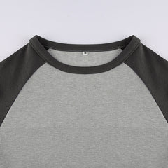 Ribbed Raglan Sleeve Tee - fairypeony