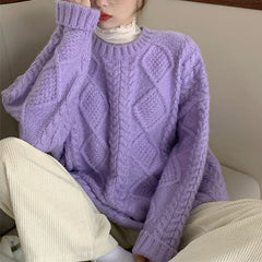 Cable Knit Jumper Sweater - fairypeony