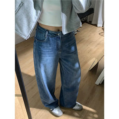 High-Waist Curved Cut Wide-Leg Jeans – Plus Size Retro Denim Trousers S–4XL