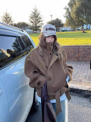 High-end Stand-up Collar Woolen Coat