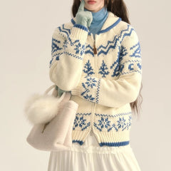 Vintage Fair Isle Zip Up Cardigan