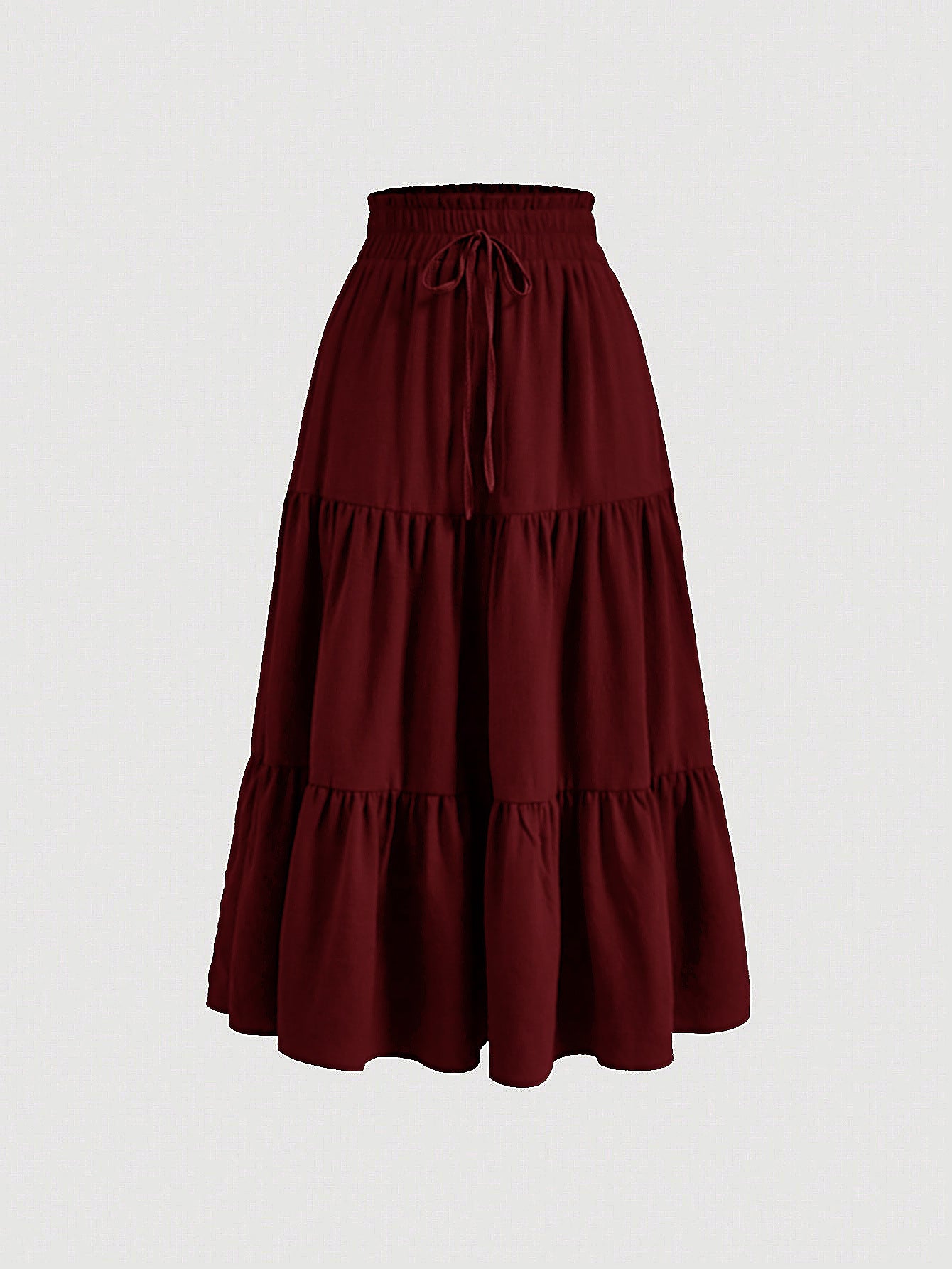 Floral Print Elastic Waist Maxi Skirt - fairypeony