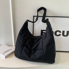 Solid Color Padded Casual Shoulder Bag - fairypeony