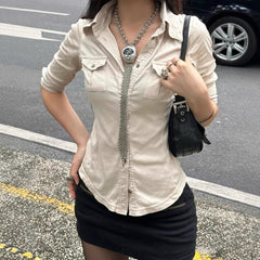 Slim Fit Long Sleeve Knitted Top