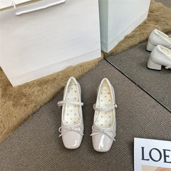 Aesthetic Mary Jane Medium Heel Shoes - fairypeony