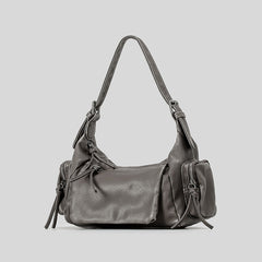 Punk Distressed Y2K Pu Leather Shoulder Bag