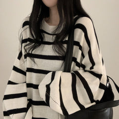 Vintage Striped Loose Sweater