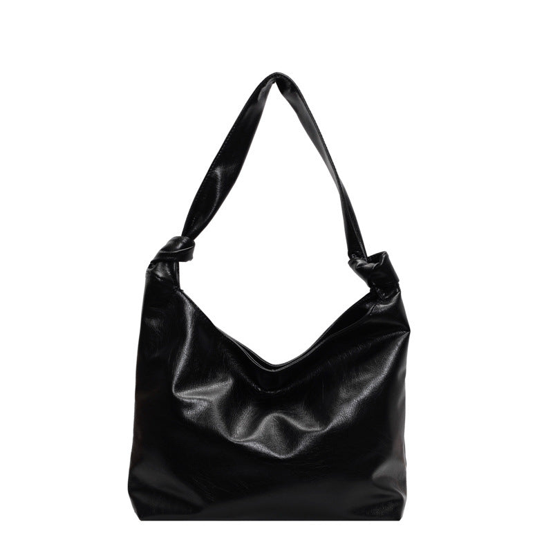 Large Capacity Pu Leather Shoulder Bag - fairypeony