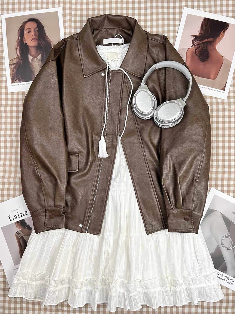 Vintage PU Leather Jacket