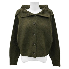 Buttoned Hooded Cardigan Sweater