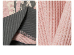 Contrast Color Star Letter Print Short Jacket - fairypeony