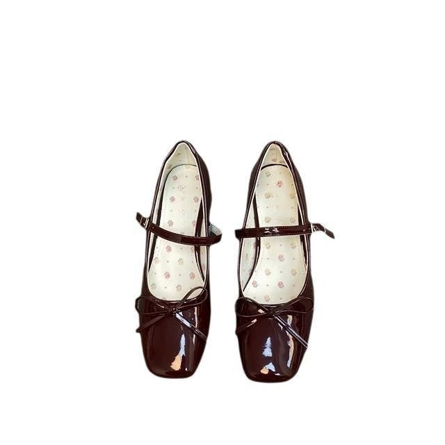 Aesthetic Mary Jane Medium Heel Shoes - fairypeony