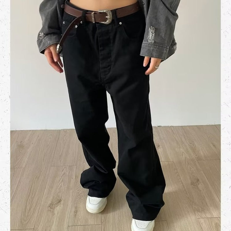 Vintage Washed Mid Rise Boyfriend Jeans - fairypeony