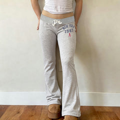 Women Low-Waist Tie-Dye Color-Block Flared Casual Pants