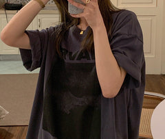 Vintage Print Oversized T-shirt
