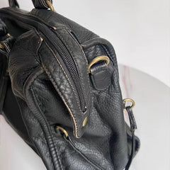 Vintage Pu Leather Biker's Shoulder Bag