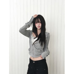 Women's Acrylic Butterfly Sleeve Knitted Sweater with Hood