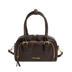 Vintage 90s Zipper Pu Leather Crossbody Bag