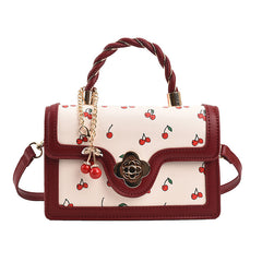 Aesthetic Cherry Print Crossbody Bag