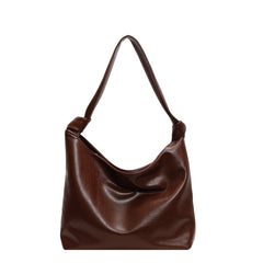 Large Capacity Pu Leather Shoulder Bag - fairypeony