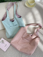 Korean Retro Leopard Print Suede Tote Bag