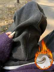 Fleece-Lined Wide-Leg Pants