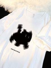 Aesthetic Black Cat Print Oversized T-shirt - fairypeony