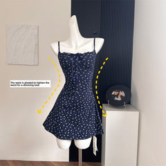 Floral print halter dress Set