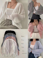 Solid Color Oversized Knitted Cardigan