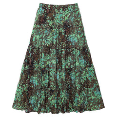 Casual Floral Umbrella Maxi Skirt - fairypeony