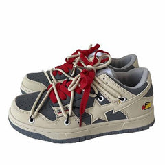 Red & Grey Shooting Star Sneakers