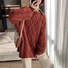 New Autumn-Winter Solid-Colored Sweater