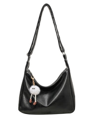 Pu Leather Large Capacity Crossbody Bag - fairypeony