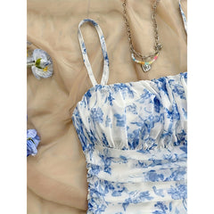 Floral Print Floral Sling Mini Dress