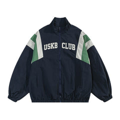 Outdoor Color Block Splice Oversized Jacket - fairypeony