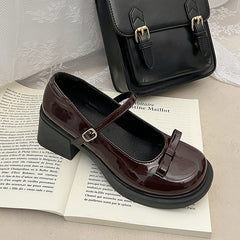 French Retro Mary Jane Shoes - fairypeony