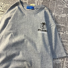 Aesthetic Black Kitten Print Oversized T-shirt - fairypeony