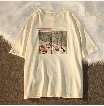 Aesthetic Print Oversized T-shirt - fairypeony