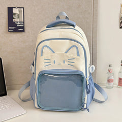 Embroidered Cute Kitten Backpack
