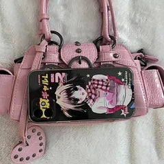 Buckle Babe Pink Shoulder Bag - fairypeony