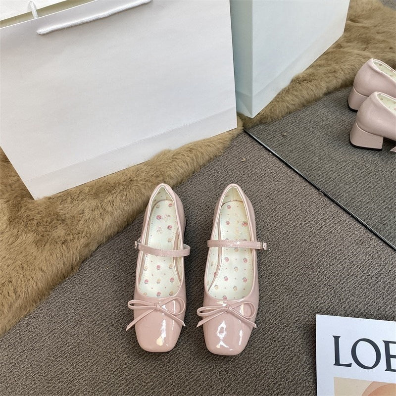 Aesthetic Mary Jane Medium Heel Shoes - fairypeony