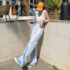 Washed Loose Boyfriend Jeans - fairypeony