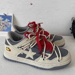 Red & Grey Shooting Star Sneakers