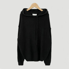 Solid Color Oversized Hooded Sweater